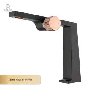 Robinet cascade pour lavabo avec finition brillante
