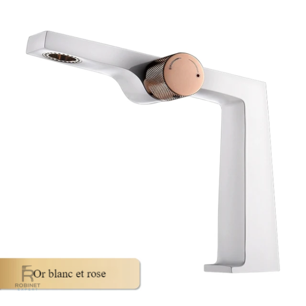Robinet lavabo avec esthétique cascade raffinée