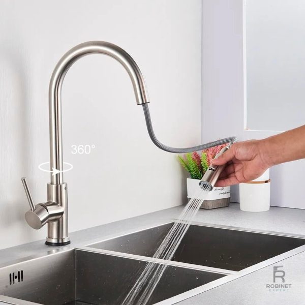Robinet de cuisine moderne avec douchette