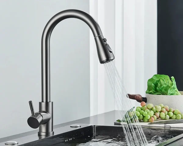 Robinet avec douchette pivotante