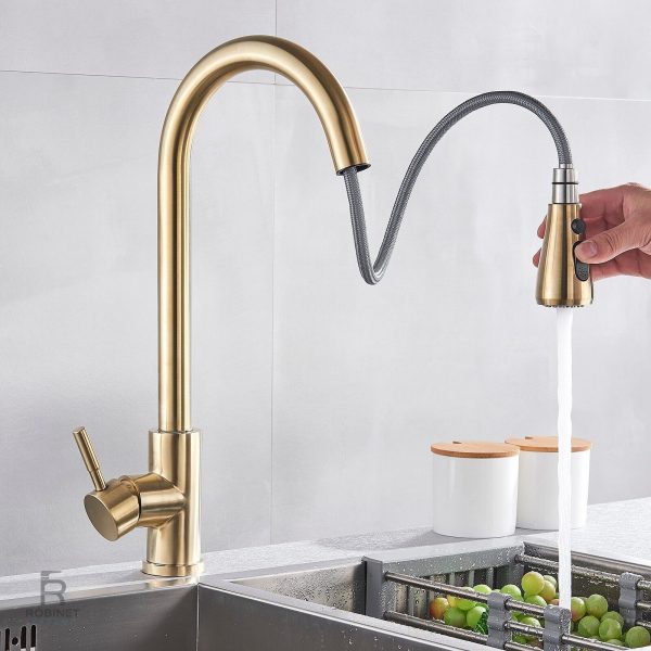 Robinet cuisine avec tête rotative