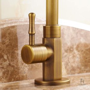 Robinet en bronze pour cuisine, style vintage