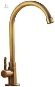 Robinet de cuisine en bronze, finition ancienne