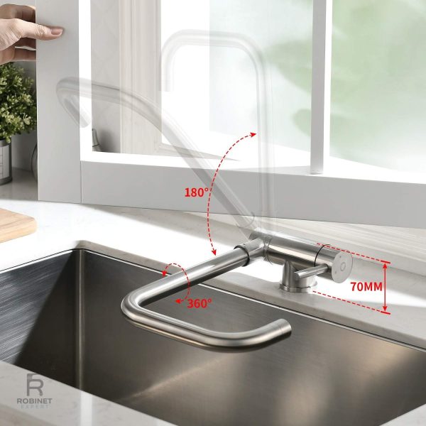 Robinet de cuisine avec fonctionnalité orientable