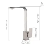 Robinet design pour eau chaude et froide en cuisine