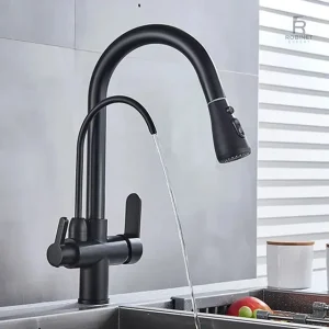 Robinet cuisine avec douchette intégrée pour un usage pratique