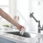 Robinet rabattable moderne pour cuisine en inox
