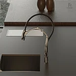 Robinet de cuisine avec fonction rabattable et douchette
