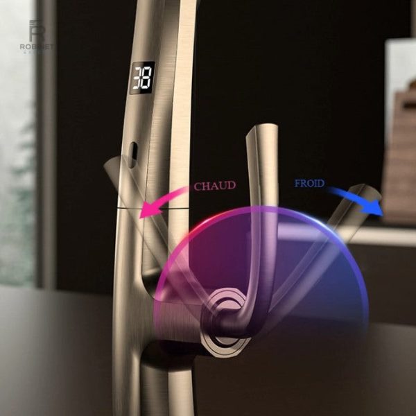 Robinet cuisine moderne avec douchette pratique et design élégant