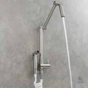 Robinet de cuisine rabattable, fonction douchette