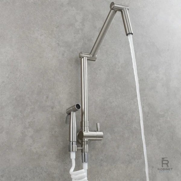 Robinet de cuisine rabattable, fonction douchette
