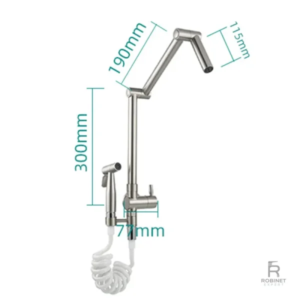 Design contemporain pour robinet de cuisine rabattable