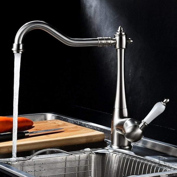 robinet-cuisine-style-ancien-1 Robinet cuisine style ancien en laiton poli