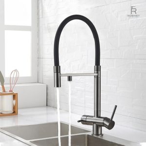 Robinet de cuisine avec douchette amovible moderne