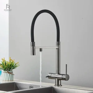 Mitigeur de cuisine avec fonction douchette pratique