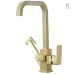 Robinet or avec douchette, parfait pour votre cuisine