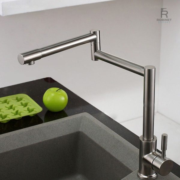 Robinet de cuisine pratique avec bec pivotant