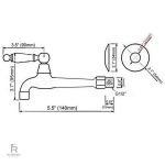 Accessoire de jardinage, robinet mural en or