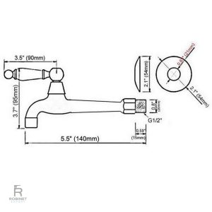 Accessoire de jardinage, robinet mural en or