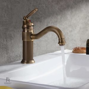 Robinet de lavabo bronze style antique