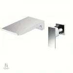 Robinet lavabo mural avec effet cascade