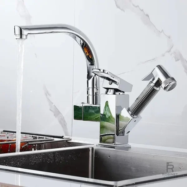 Douchette de cuisine avec rotation à 360 degrés