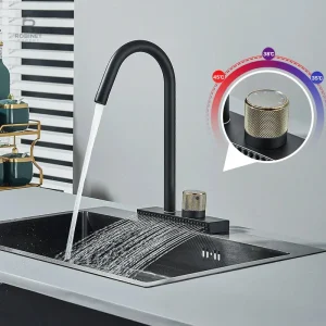 Robinet évier design avec effet cascade