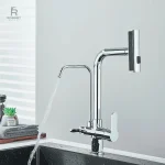 Robinet cuisine finition chrome élégant et moderne