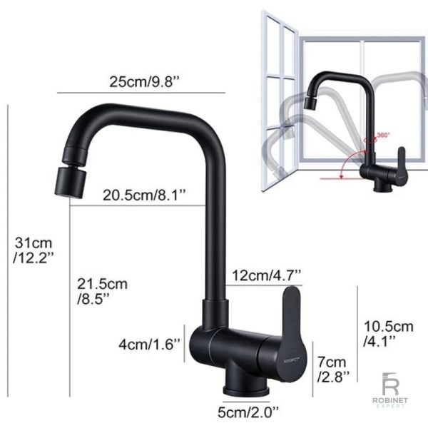 Robinet pratique pour aménagement de cuisine