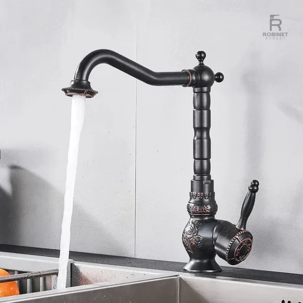 robinet-evier-cuisine-vintage-1 Robinet Cuisine Vintage élégant pour un évier traditionnel