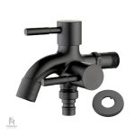 Robinet noir pratique pour utilisation extérieure