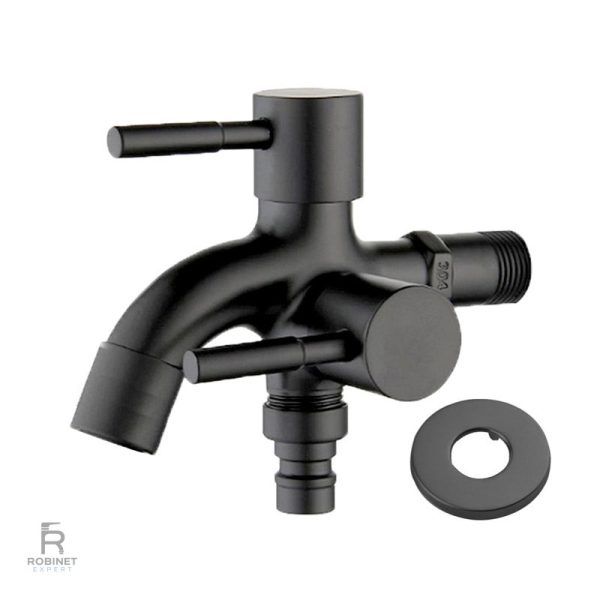Robinet noir pratique pour utilisation extérieure