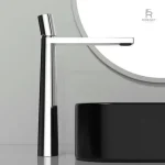 Robinet lavabo chromé avec levier unique de commande