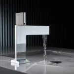 Robinet lavabo design moderne en finition chromée
