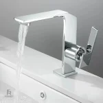 Robinet lavabo à double commande pour température ajustable