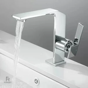 Robinet lavabo à double commande pour température ajustable