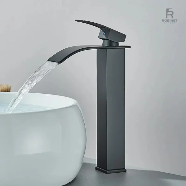 robinet-lavabo-noir-mat-1 Robinet lavabo noir mat élégant et moderne