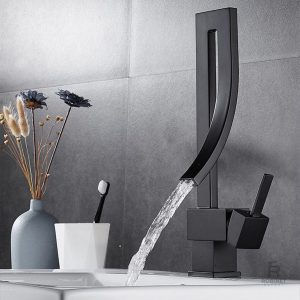 Robinet lavabo unique à bec haut