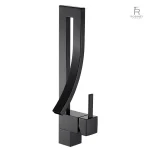 Robinet lavabo design moderne avec bec haut