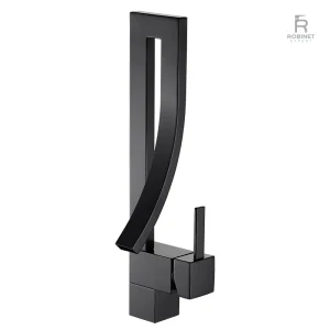 Robinet lavabo design moderne avec bec haut