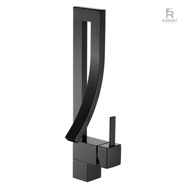 Robinet lavabo design moderne avec bec haut
