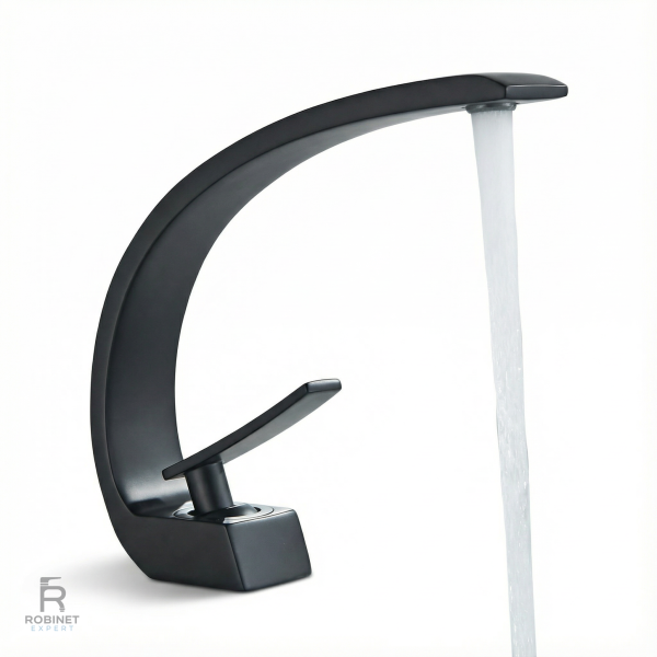 Robinet de lavabo avec un style minimaliste