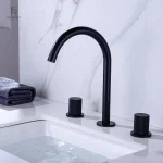Robinet mélangeur noir pour salle de bain