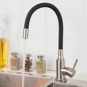 Robinet mitigeur de cuisine avec douchette intégrée