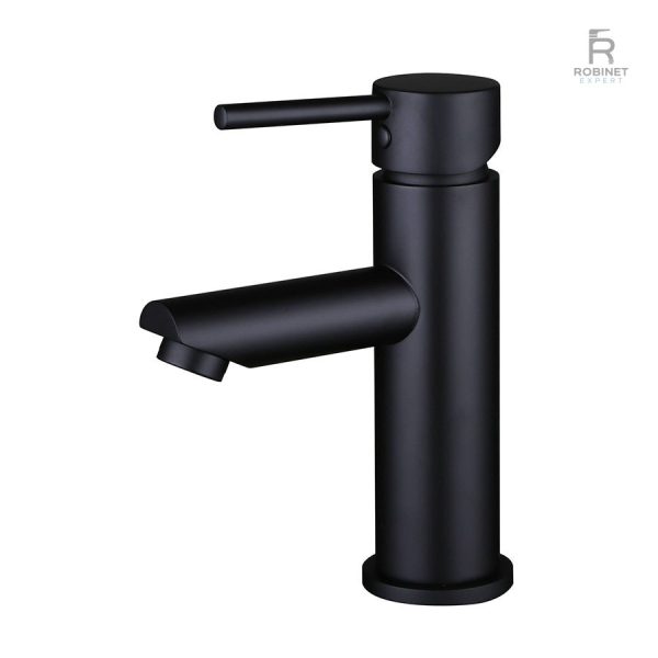 Mitigeur de lavabo élégant en finition noire