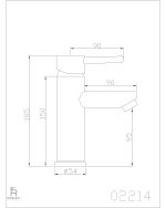 Finition noire raffinée pour un mitigeur de lavabo