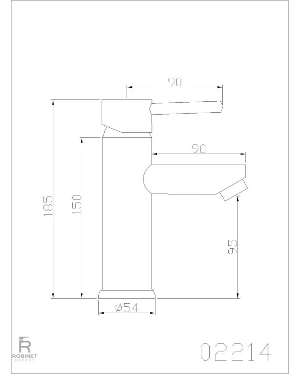 Finition noire raffinée pour un mitigeur de lavabo