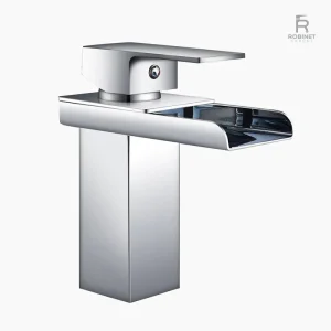 Mitigeur lavabo élégant avec effet cascade