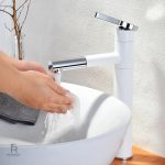 Robinet mitigeur lavabo Zenith blanc chrome