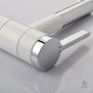 Bec rotatif pour robinet de vasque blanc